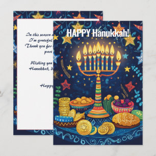 Anpassningsbar: Hanukkah Harmony Julkort