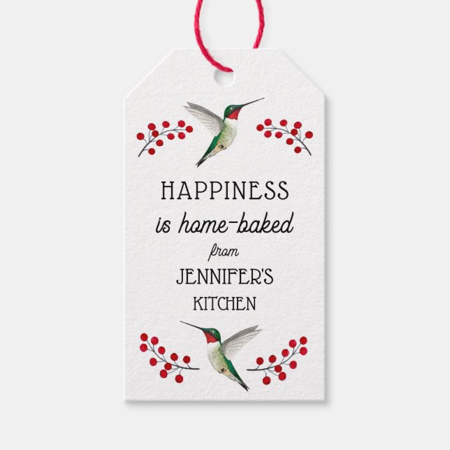 Anpassningsbar Happiness är hembakad Presentetikett (Framsidan)