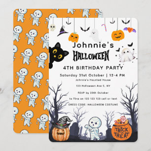 Anpassningsbar Happy halloween födelsedag Inbjudningar