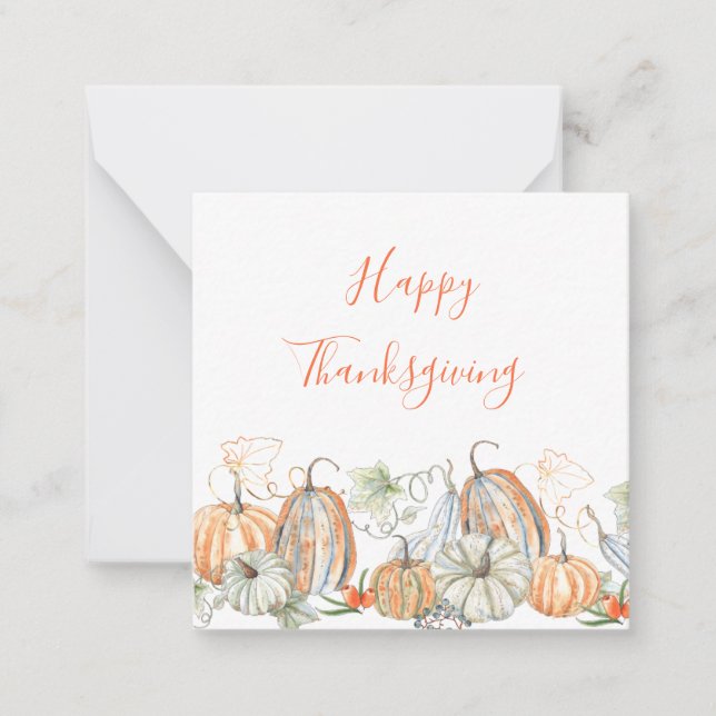 Anpassningsbar Happy thanksgiving Anteckningskort (Framsida)