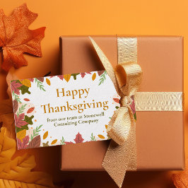 Anpassningsbar Happy thanksgiving Fall Business Ma Presentetikett