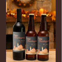 Anpassningsbar Happy thanksgiving Flaska