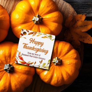 Anpassningsbar Happy thanksgiving Höst löv Company Gåvor Etiketter