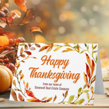 Anpassningsbar Happy thanksgiving Höst löv Company