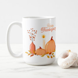 Anpassningsbar Happy thanksgiving Mugg med pumpor