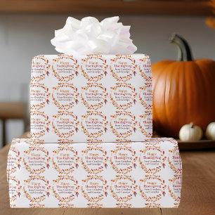 Anpassningsbar Happy thanksgiving Utandning av Löv Presentpapper
