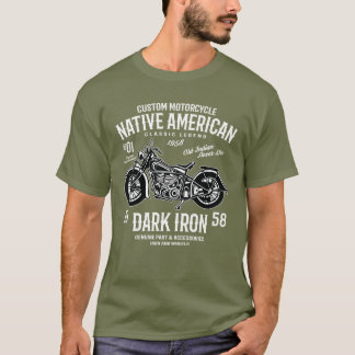 Anpassningsbar Harley Indian Motorcle Classic Lege T-shirt