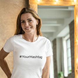 Anpassningsbar Hashtag Minimalist Simple Social Me T Shirt