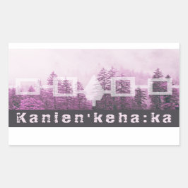 Anpassningsbar Haudenosaunee Misty Forest Flagga Rektangulärt Klistermärke