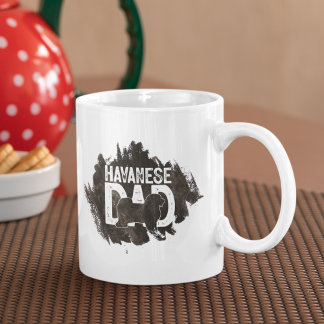 Anpassningsbar Havanese Pappa Fars dag Hund älskar Kaffemugg