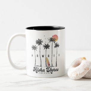 Anpassningsbar Hawaii Beach Surfer Summer Vacation Två-Tonad Mugg