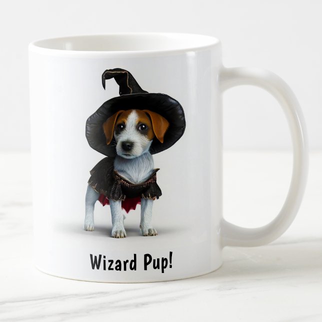 Anpassningsbar häxig Jack Russell Terrier-valp Kaffemugg (Skapare uppladdad)