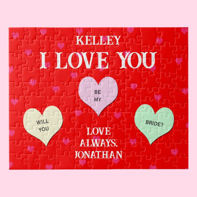 Anpassningsbar Heart, blir du min Bride Jigszle Pu Pussel (Skapare uppladdad)