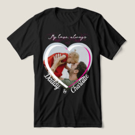 Anpassningsbar Heart-formad fotopatent för Pappa o T Shirt
