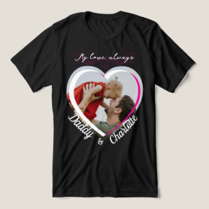 Anpassningsbar Heart-formad fotopatent för Pappa o T Shirt