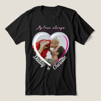 Anpassningsbar Heart-formad fotopatent för Pappa o T Shirt