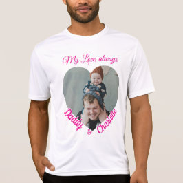 Anpassningsbar Heart-formad fotopatent för Pappa o T Shirt