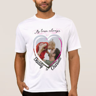Anpassningsbar Heart-formad fotopatent för Pappa o T Shirt