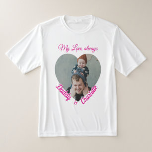 Anpassningsbar Heart-formad fotopatent för Pappa o T Shirt
