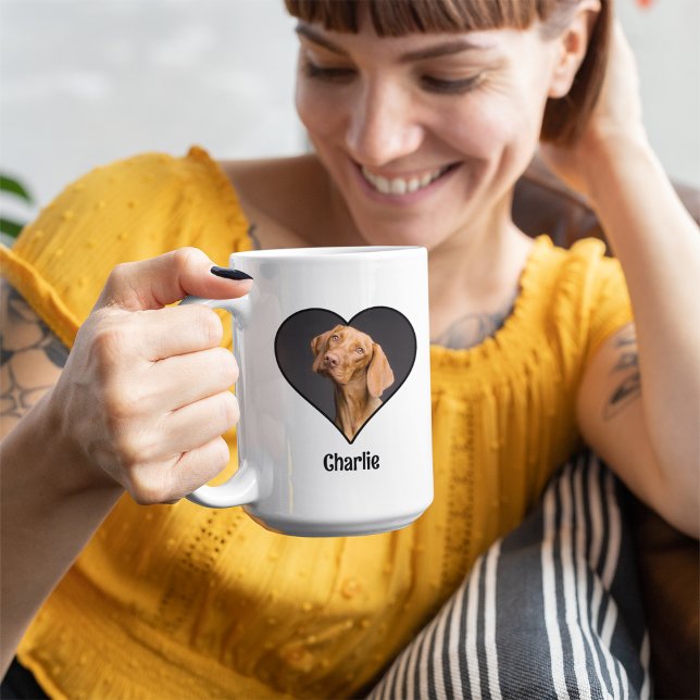 Anpassningsbar Heart-framfoto och Namn-Personlig Kaffemugg (Skapare uppladdad)