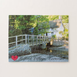 Anpassningsbar Heart Helford Village Bridge Cornwa Pussel