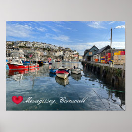 Anpassningsbar Heart Mevagissey Fish Landing Quay Poster