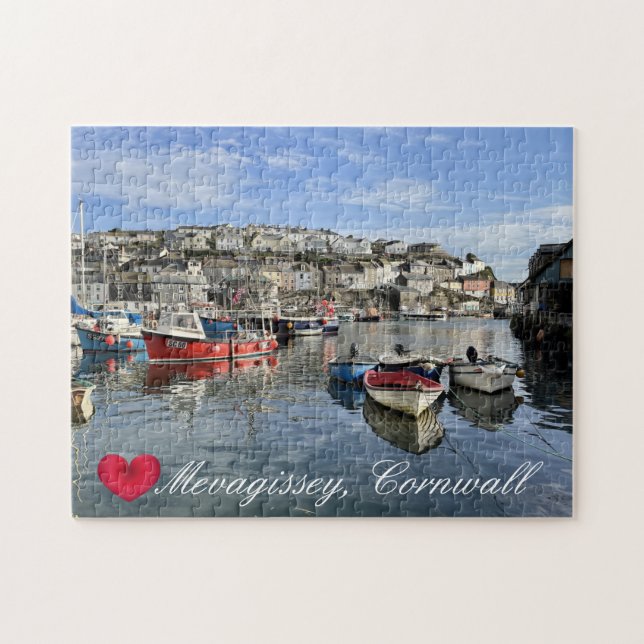 Anpassningsbar Heart Mevagissey Fish Landing Quay  Pussel (Horisontell)