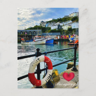 Anpassningsbar Heart Mevagissey Harbor Livbuoy Cor Helg Vykort