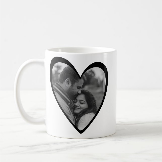 Anpassningsbar Heart Mugg Helgdag Gift - Foto och  (Vänster)