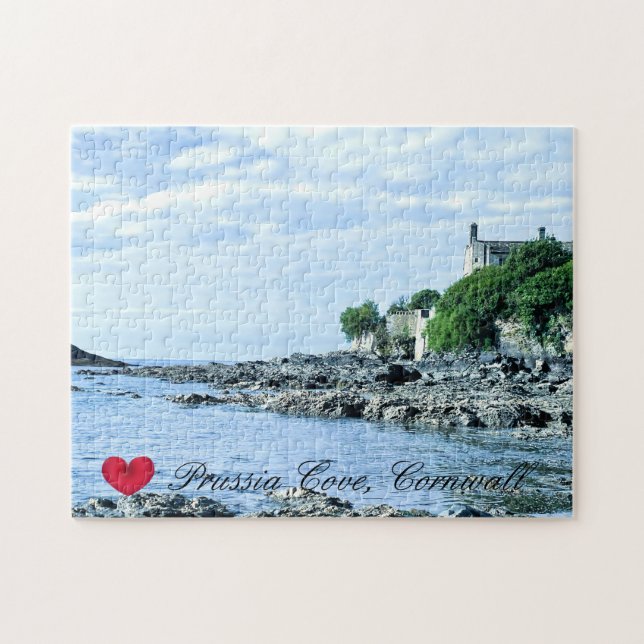Anpassningsbar Heart Prussia Cove Morgon Cornwall  Pussel (Horisontell)