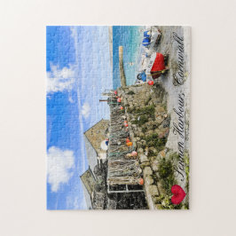 Anpassningsbar Heart Sennen Harbor Boats Cornwall Pussel