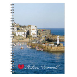 Anpassningsbar Heart St Ives Harbour Pier Cornwall Anteckningsbok