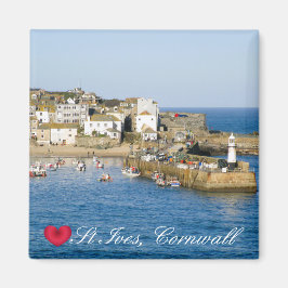 Anpassningsbar Heart St Ives Harbour Pier Cornwall Magnet