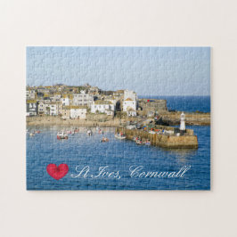 Anpassningsbar Heart St Ives Harbour Pier Cornwall Pussel