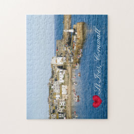Anpassningsbar Heart St Ives Harbour Pier Cornwall Pussel