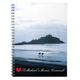 Anpassningsbar Heart St Michaels Mount Cornwall + Anteckningsbok