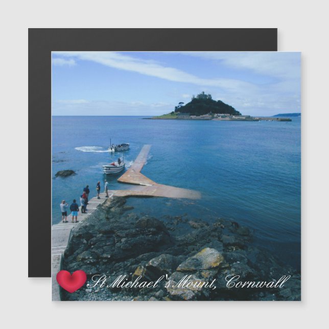 Anpassningsbar Heart St Michaels Mount Cornwall me (Fram/baksida)