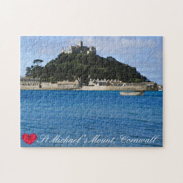 Anpassningsbar Heart St Michaels Mount Cornwall Ph Pussel (Horisontell)