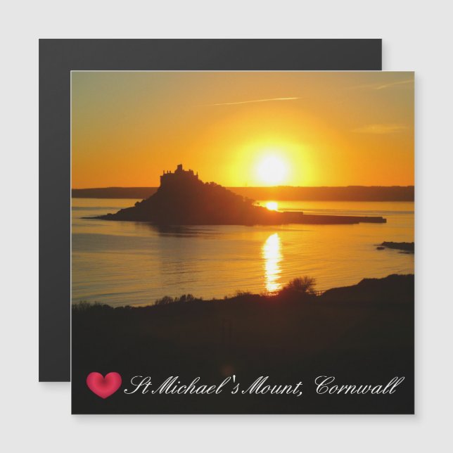 Anpassningsbar Heart St Michaels Mount Cornwall Su (Fram/baksida)