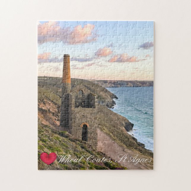 Anpassningsbar Heart Wheal Coates St Agnes Cornwal Pussel (Vertikal)