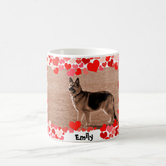 Anpassningsbar Hearts German Shepherd Photo Mugg