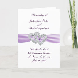 Anpassningsbar Hearts Lavender-programkort Program