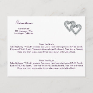 Anpassningsbar Hearts Lavender-referenskort Tilläggskort