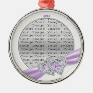 Anpassningsbar Hearts Lavender Ribbon Ornament
