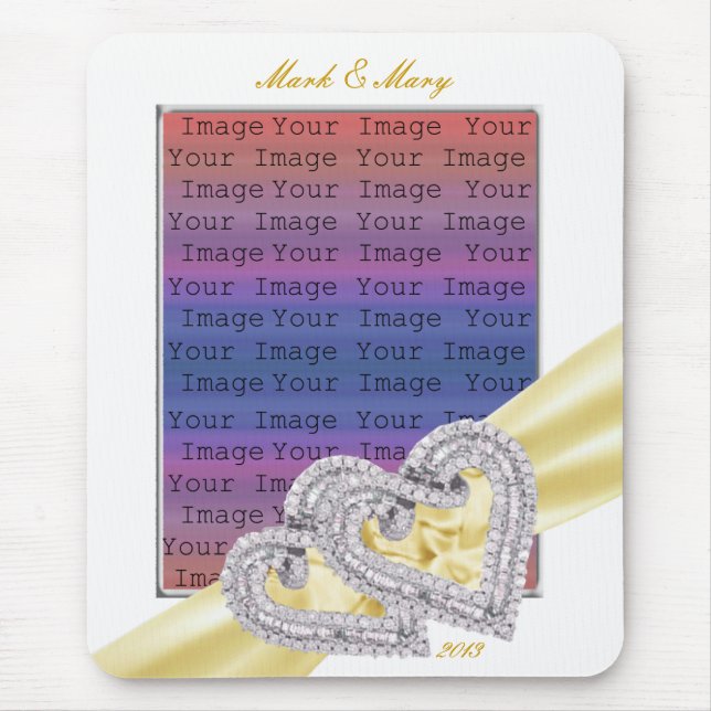 Anpassningsbar Hearts Lemon-menyfliksmusmatta Musmatta (Framsidan)