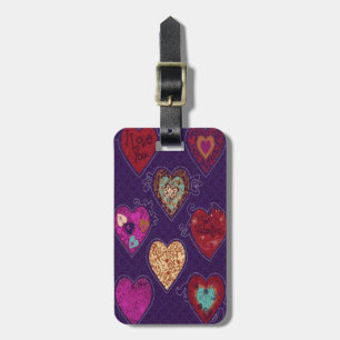 Anpassningsbar Hearts Luggage Tag Bagagebricka