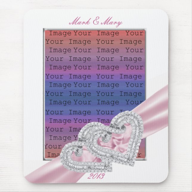 Anpassningsbar Hearts Patel Rosa - menyfliksmusmat Musmatta (Framsidan)