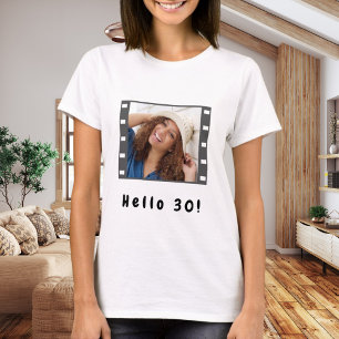 Anpassningsbar hej av fotofilm kvinnor t shirt