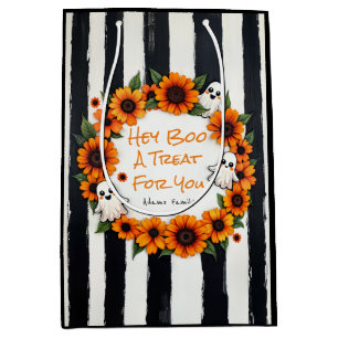 Anpassningsbar Hej Boo Bus eller godis Ghost Blomm