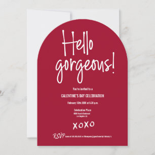 Anpassningsbar Hej gorgous Galentine's Day xoxo Re Inbjudningar